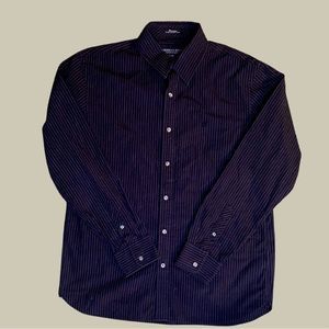 AMERICAN EAGLE Long Sleeve Striped Button Up